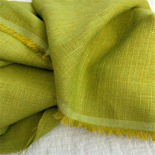 Yardblox Exclusive Made in Italy Fashion Designer Solid Pistachio Non-Stretch Sand Washed Linen Plain Woven DS06529