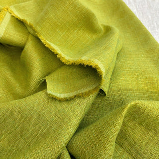 Yardblox Exclusive Made in Italy Fashion Designer Solid Pistachio Non-Stretch Sand Washed Linen Plain Woven DS06529