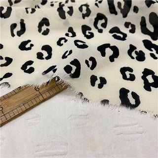 Yardblox Exclusive Reformation Animal Off-White Non-Stretch Viscose Crepe DS06531