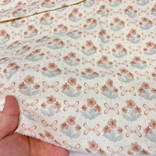 Japanese Fashion Designer Floral Multi Color Non-Stretch Cotton Double Gauze DS06549