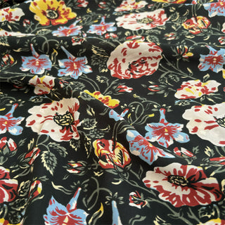 Rhode Floral Multi Color Non-Stretch Viscose Plain Woven DS06601