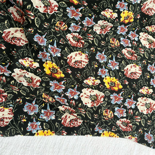 Rhode Floral Multi Color Non-Stretch Viscose Plain Woven DS06601