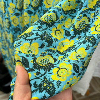 Rhode Floral Multi Color Non-Stretch Viscose Plain Woven DS06602