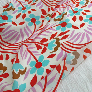 Rhode Floral Multi Color Non-Stretch Viscose Plain Woven DS06603