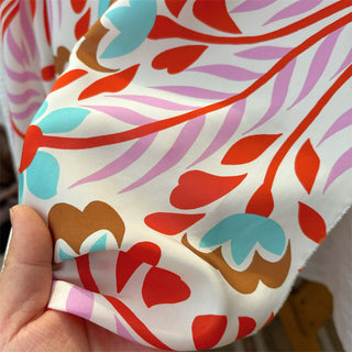 Rhode Floral Multi Color Non-Stretch Viscose Plain Woven DS06603