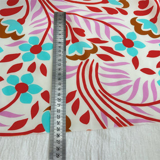 Rhode Floral Multi Color Non-Stretch Viscose Plain Woven DS06603