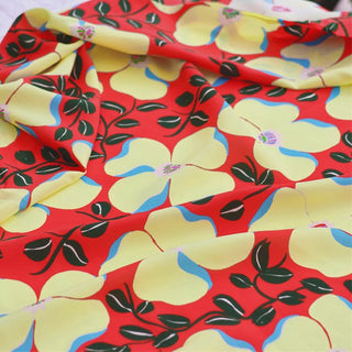 Rhode Floral Multi Color Non-Stretch Viscose Plain Woven DS06604