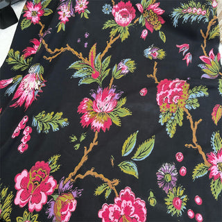 Rhode Floral Multi Color Non-Stretch Viscose Plain Woven DS06605