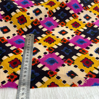 Rhode Geometric Multi Color Non-Stretch Viscose Plain Woven DS06606