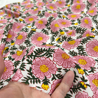 Rhode Floral Multi Color Non-Stretch Viscose Plain Woven DS06607