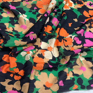 French Fashion Designer Floral Multi Color Non-Stretch Tencel™ / Lyocell Cotton Blended Plain Woven DS06609