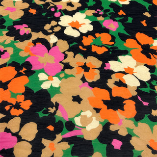 French Fashion Designer Floral Multi Color Non-Stretch Tencel™ / Lyocell Cotton Blended Plain Woven DS06609