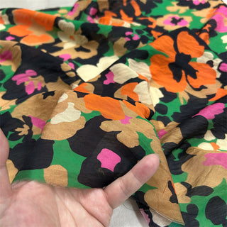 French Fashion Designer Floral Multi Color Non-Stretch Tencel™ / Lyocell Cotton Blended Plain Woven DS06609