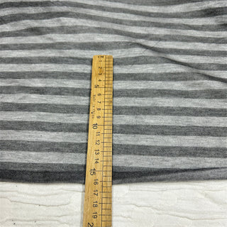 Japanese Luxury Designer Stripes Gray Stretch Mercerized Organic Linen Jersey DS06613