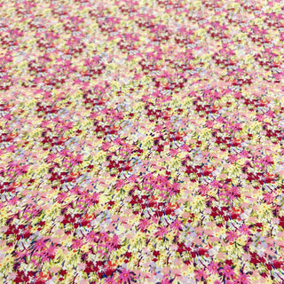 Japanese Fashion Designer Floral Pink Non-Stretch Cotton Crepe DS06619
