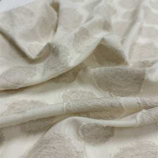 Japanese Fashion Designer Floral Off-White Non-Stretch Cutwork Embroidery Linen Cotton Blended Plain Woven DS06625
