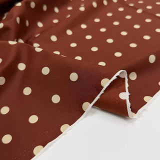 Japanese Fashion Designer Polka Dot Orange Non-Stretch Cotton Plain Woven DS06637