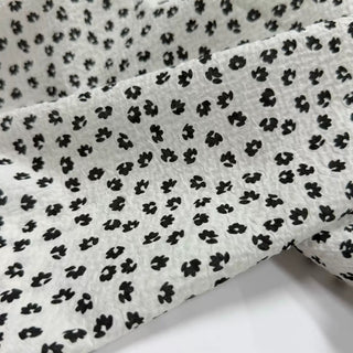 Japanese Fashion Designer Floral Off-White Non-Stretch Salt Shrinking / Puckered Cotton Seersucker DS06640