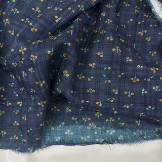French Fashion Designer Plaid Blue Non-Stretch Salt Shrinking / Puckered Cotton Plain Woven DS06644