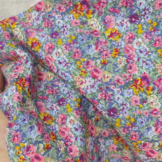 Japanese Fashion Designer Floral Multi Color Non-Stretch Cotton Broadcloth Poplin DS06646