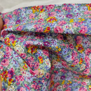 Japanese Fashion Designer Floral Multi Color Non-Stretch Cotton Broadcloth Poplin DS06646