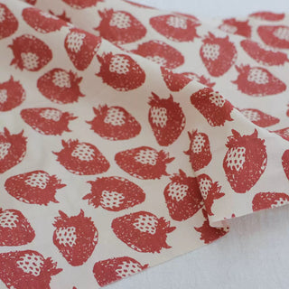 Japanese Fashion Designer Fruits and Vegetables Off-White Non-Stretch Cotton Broadcloth Poplin DS06647