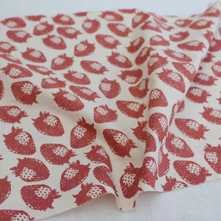 Japanese Fashion Designer Fruits and Vegetables Off-White Non-Stretch Cotton Broadcloth Poplin DS06647