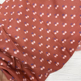 Korean Fashion Designer Fruits and Vegetables Red Non-Stretch Cotton Plain Woven DS06651