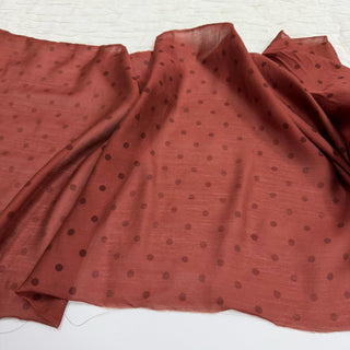 Japanese Fashion Designer Polka Dot Red Non-Stretch Tencel™ / Lyocell Cotton Blended Plain Woven DS06663