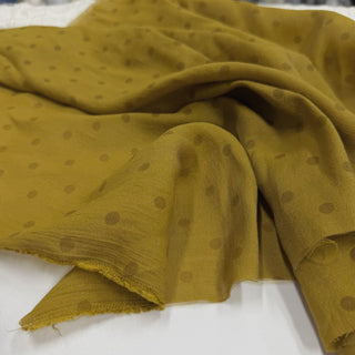 Japanese Fashion Designer Polka Dot Chartreuse Non-Stretch Tencel™ / Lyocell Cotton Blended Plain Woven DS06664