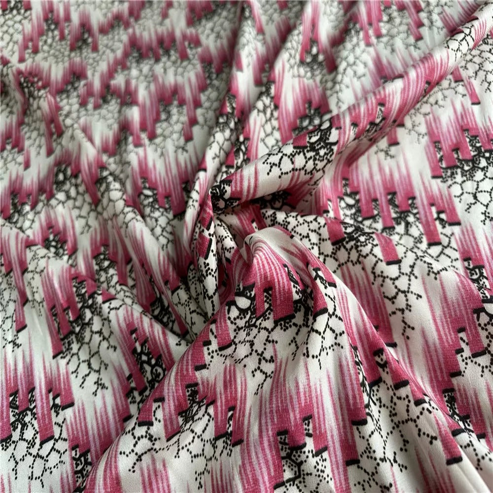 Yardblox Exclusive Isabel Marant MISC pattern Rose/Black/White Stretch ...