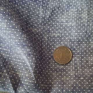 Yardblox Exclusive Cotonificio Albini Dot/Polka Dot Blue/White Non-Stretch Linen Jacquard DS08516