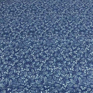 Yardblox Exclusive Japanese Artisan Independent Designer Botanical Blue/White Non-Stretch Ramie Plain Woven DS11513