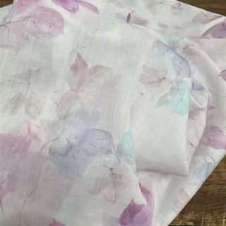 Japanese Artisan Independent Designer Botanical Purple Non-Stretch Ramie Plain Woven DS11606