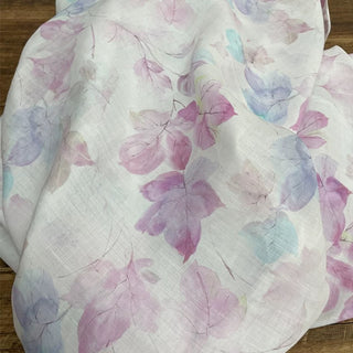 Japanese Artisan Independent Designer Botanical Purple Non-Stretch Ramie Plain Woven DS11606