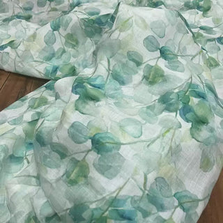 Japanese Artisan Independent Designer Botanical Green Non-Stretch Ramie Plain Woven DS11622