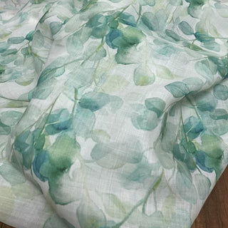 Japanese Artisan Independent Designer Botanical Green Non-Stretch Ramie Plain Woven DS11622