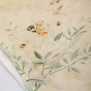 Japanese Artisan Independent Designer Botanical Pink Non-Stretch Ramie Plain Woven DS11623