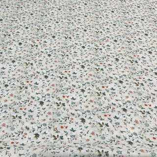 Japanese Artisan Independent Designer Floral Off-White Non-Stretch Ramie Plain Woven DS11631