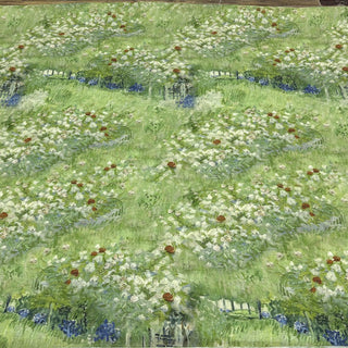 Japanese Artisan Independent Designer Botanical Green Non-Stretch Ramie Plain Woven DS11634