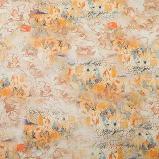 Japanese Artisan Independent Designer Toile de Jouy Brown Non-Stretch Ramie Plain Woven DS11637