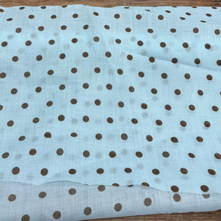 Japanese Artisan Independent Designer Polka Dot Blue Non-Stretch Ramie Plain Woven DS11643