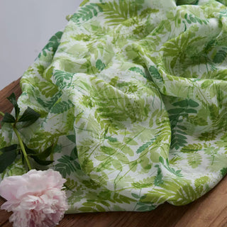 Japanese Artisan Independent Designer Botanical Green Non-Stretch Ramie Plain Woven DS11654