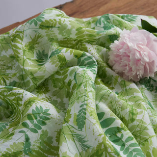 Japanese Artisan Independent Designer Botanical Green Non-Stretch Ramie Plain Woven DS11654