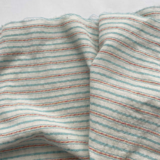 Korean Fashion Designer Stripes White Non-Stretch Softened Cotton Viscose Blended Plain Woven DS16527