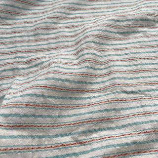 Korean Fashion Designer Stripes White Non-Stretch Softened Cotton Viscose Blended Plain Woven DS16527