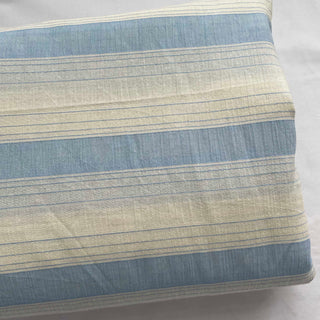 Korean Fashion Designer Stripes Blue Non-Stretch Crinkled Cotton Plain Woven DS16528
