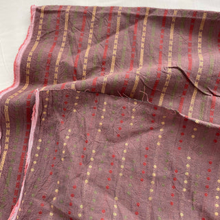 Korean Fashion Designer Stripes Red Non-Stretch Cotton Dobby Jacquard DS16530