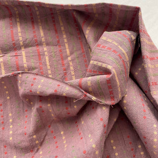 Korean Fashion Designer Stripes Red Non-Stretch Cotton Dobby Jacquard DS16530