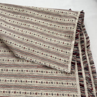 Korean Fashion Designer Stripes Brown Non-Stretch Organic Cotton Dobby Jacquard DS16532